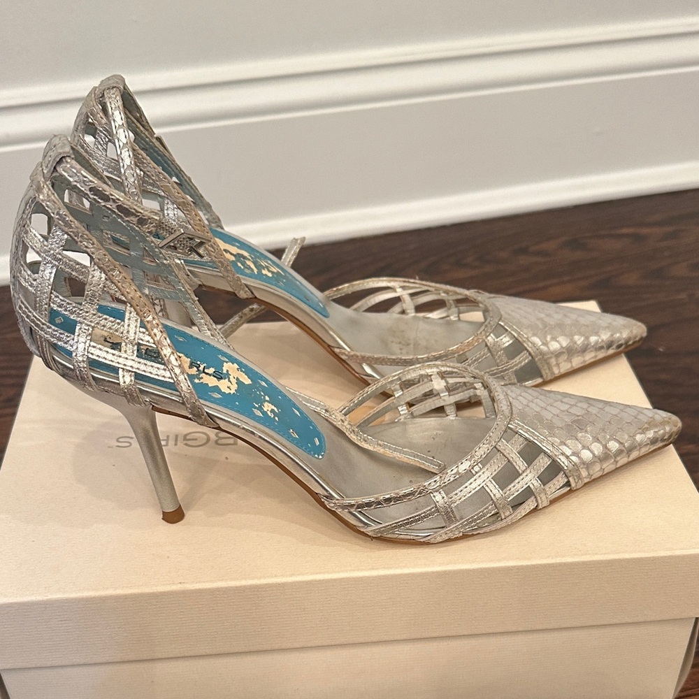 BCBGirls Metallic Silver Heels - Picture 2 of 3